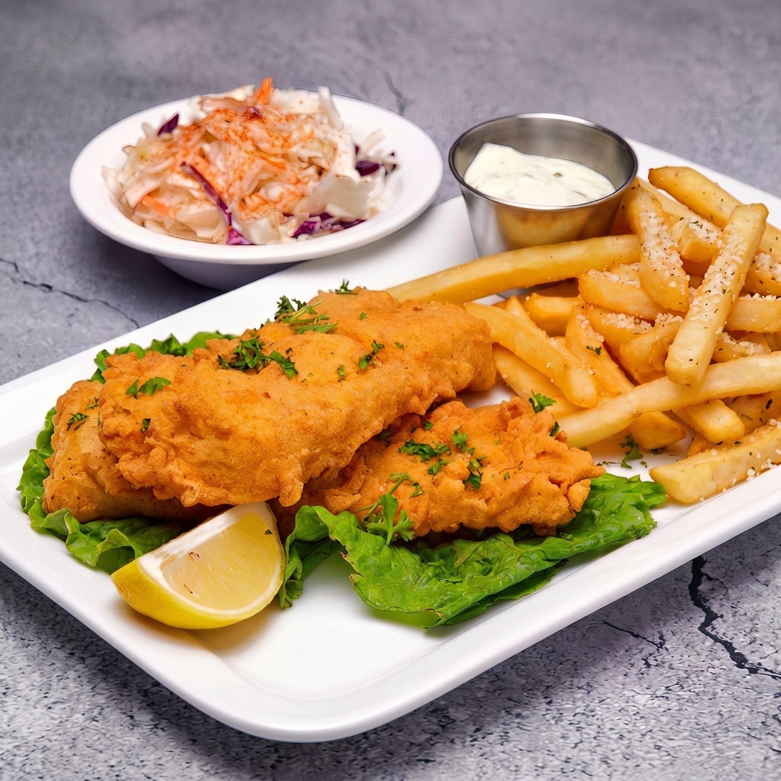Fish and Chips.