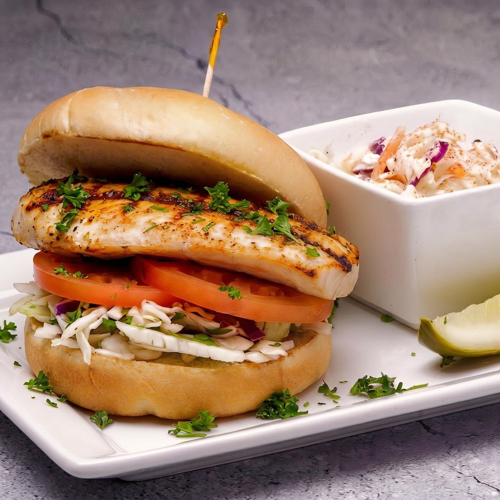 Grilled Mahi Sandwich.